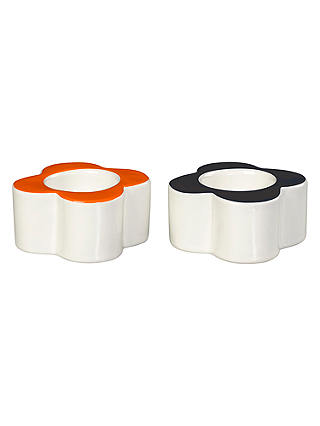 Orla Kiely Ceramic Flower Egg Cups, Set of 2, White/Multi