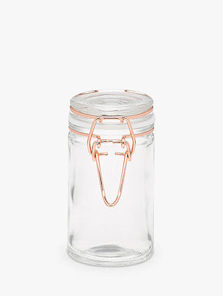 John Lewis ANYDAY Copper Wire Clip Top Airtight Glass Spice Jar, 60ml
