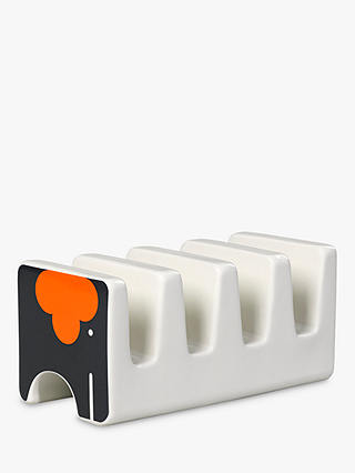 Orla Kiely Ceramic Elephant Print Toast Rack, White/Multi