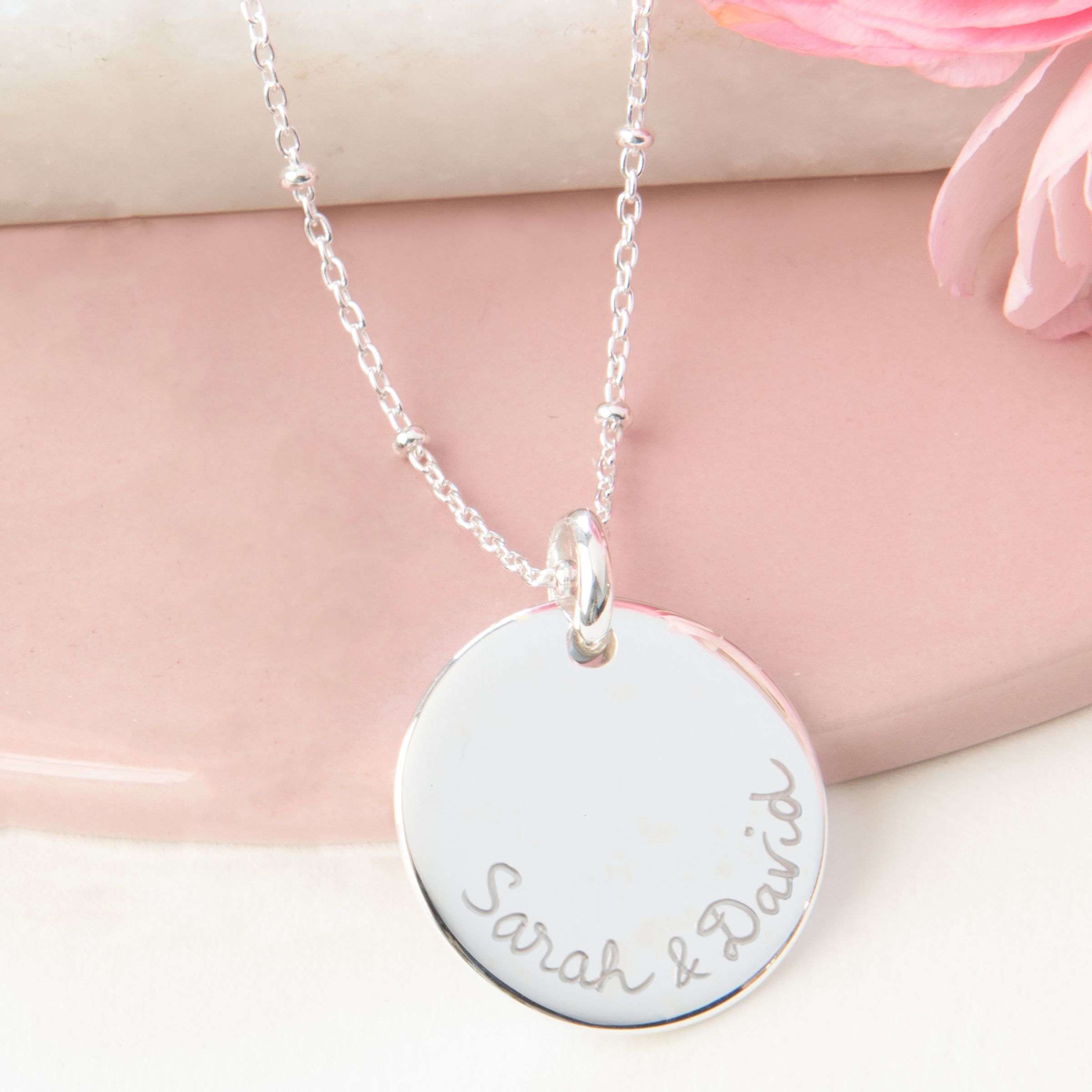 Buy Merci Maman Personalised Edge Charm Pendant Necklace Online at johnlewis.com