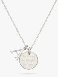 Merci Maman Personalised Alphabet Pendant Necklace, Silver