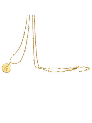 Missoma 18ct Gold Vermeil Initial Pendant Necklace, R