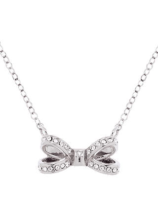 Ted Baker Olessi Mini Pave Swarovski Crystal Bow Pendant Necklace