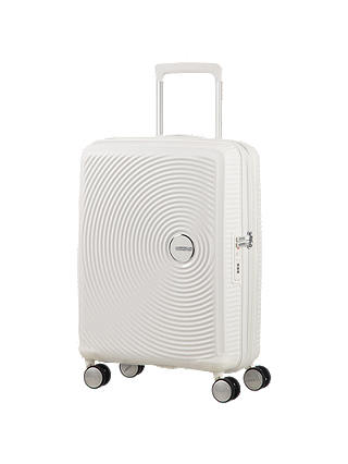 American Tourister Soundbox 4-Spinner Wheel 55cm Cabin Suitcase, Pure White