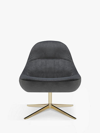 John Lewis & Partners Mary Velvet Chair, Grey