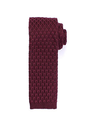 Kin Large Knit Tie, Claret