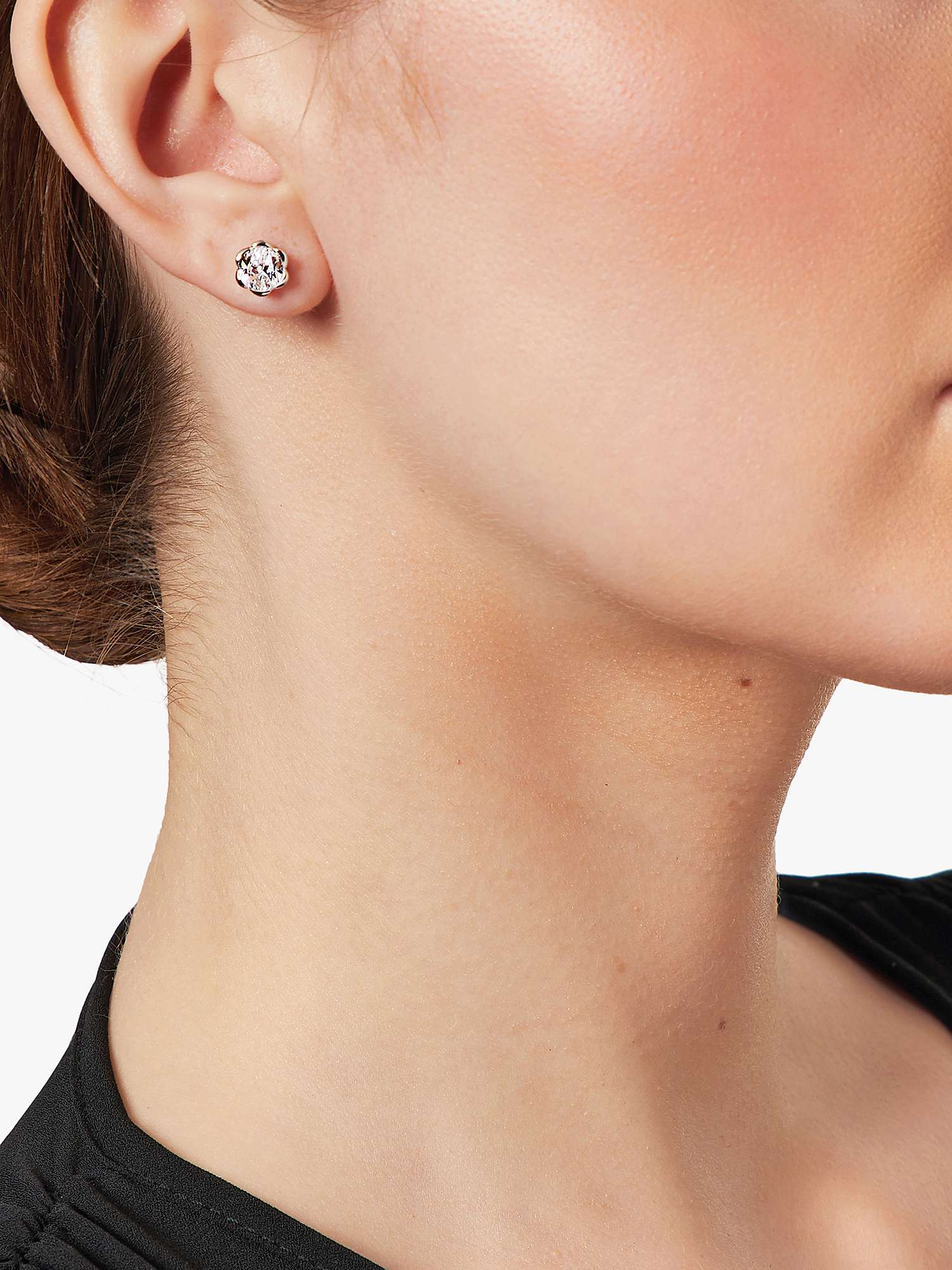 Buy Jools by Jenny Brown Cubic Zirconia Scalloped Stud Earrings, Silver Online at johnlewis.com