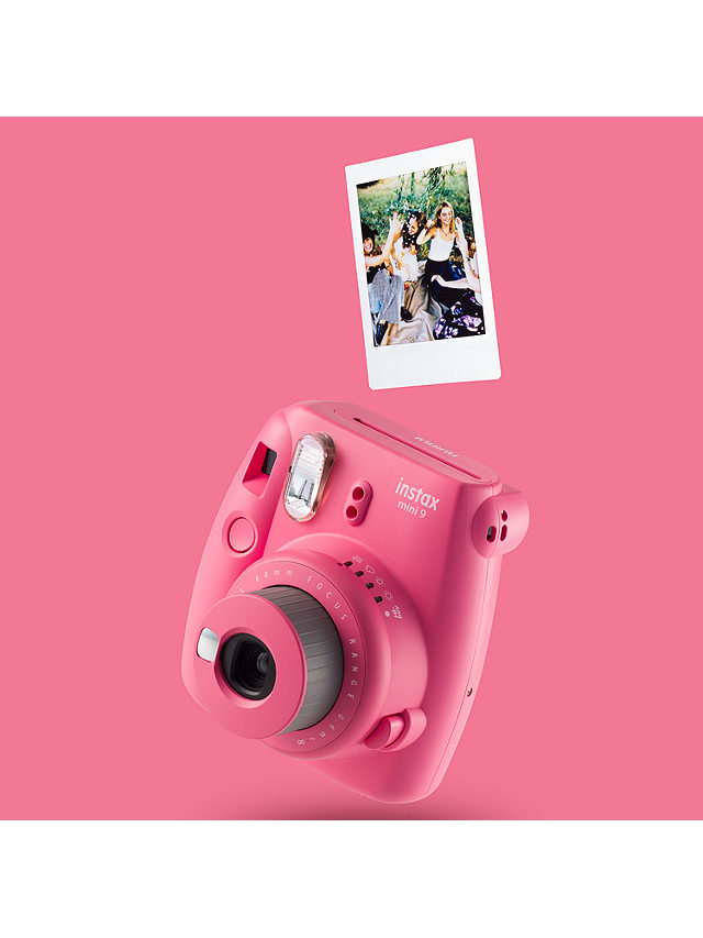 Fujifilm Instax Mini 9 Instant Camera with 10 Shots of Film, Built-In Flash & Hand Strap, Flamingo Pink