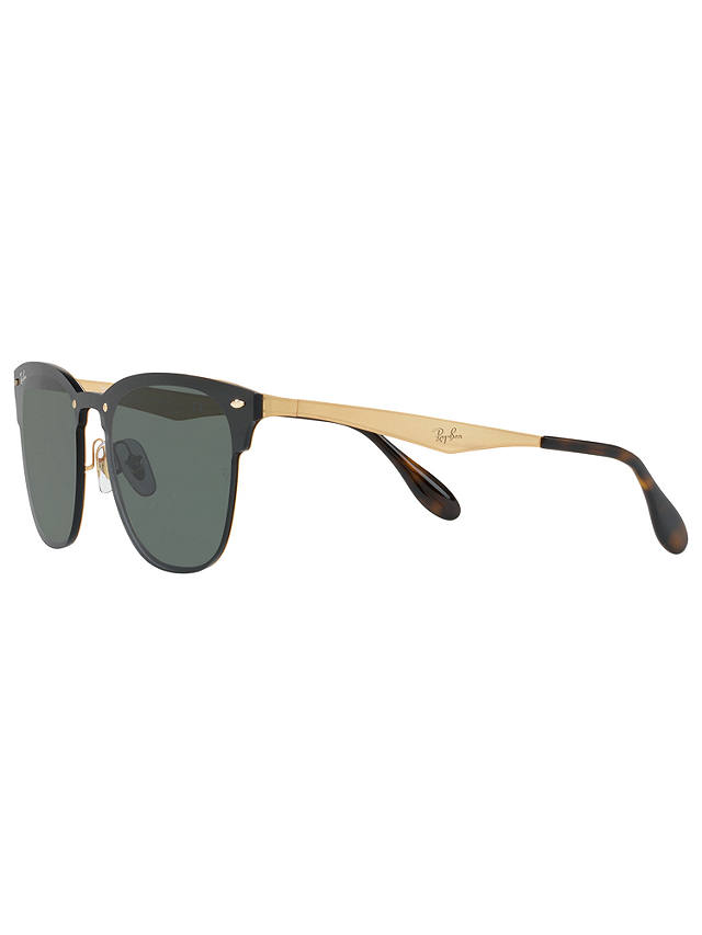 Ray-Ban RB3576N Blaze Clubmaster Square Sunglasses, Black/Green