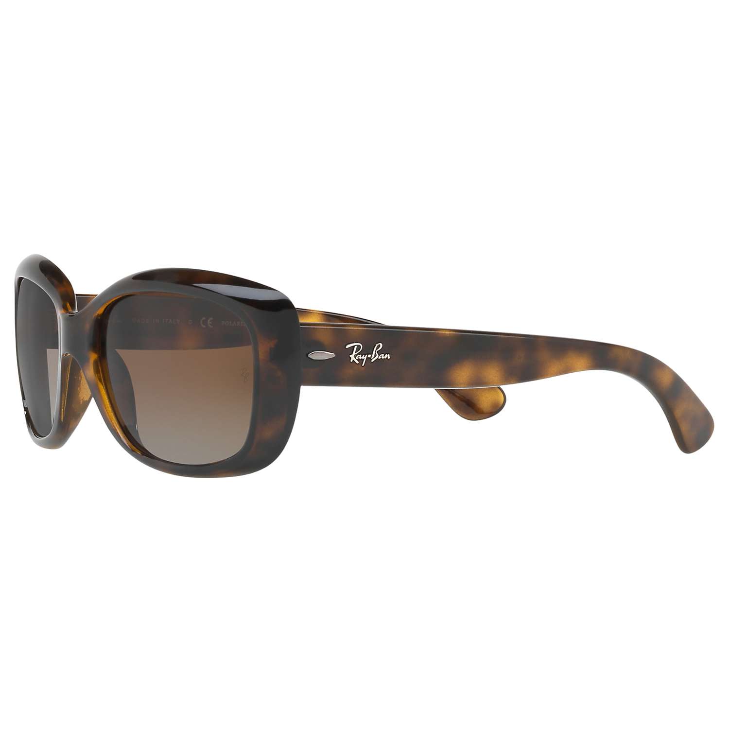 hacha seguro siglo Ray-Ban RB4101 Polarised Jackie Ohh Rectangular Sunglasses, Tortoise/Brown  Gradient at John Lewis & Partners