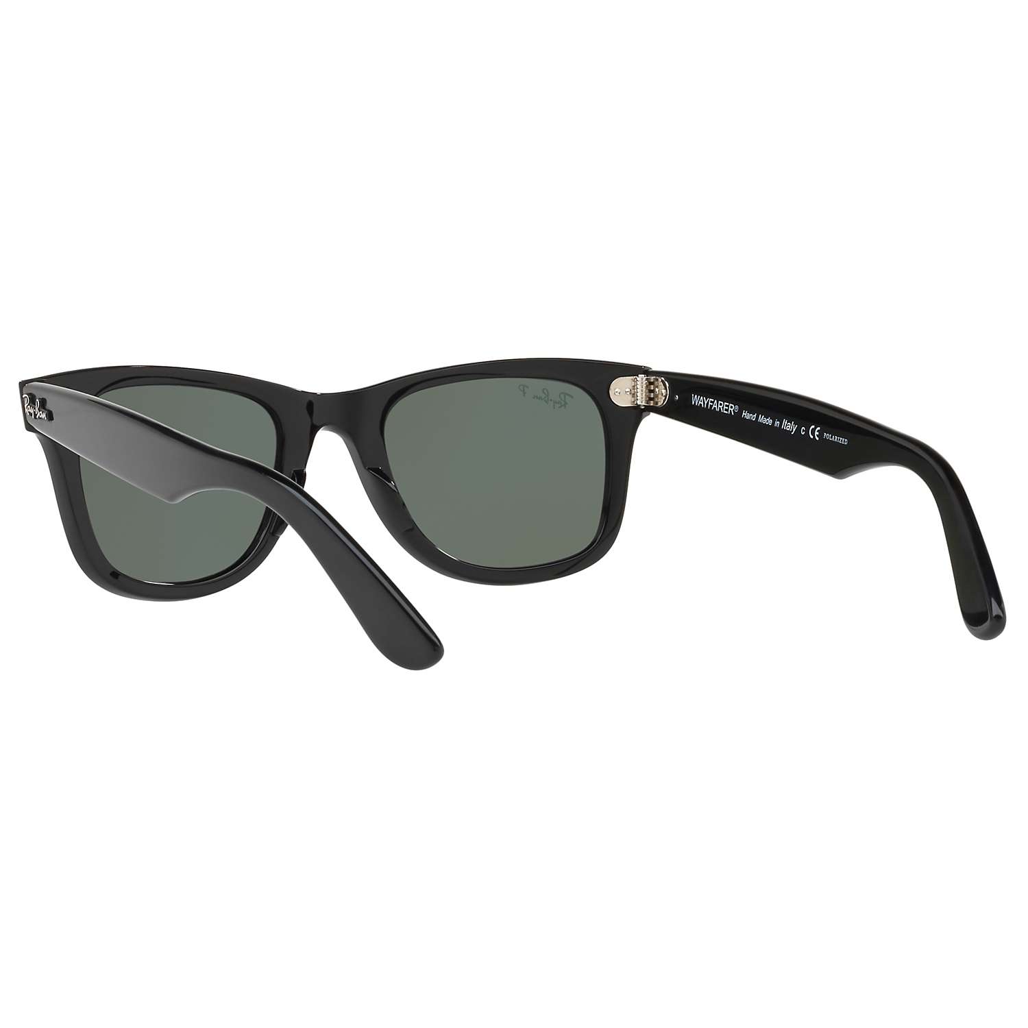 Buy Ray-Ban RB4340 Polarised Wayfarer Sunglasses, Black/Grey Online at johnlewis.com