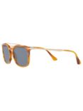 Persol PO3173S Square Sunglasses, Light Havana/Blue