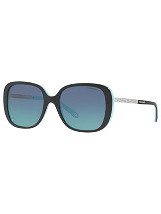 Tiffany & Co TF4137B Square Sunglasses, Black/Blue Gradient