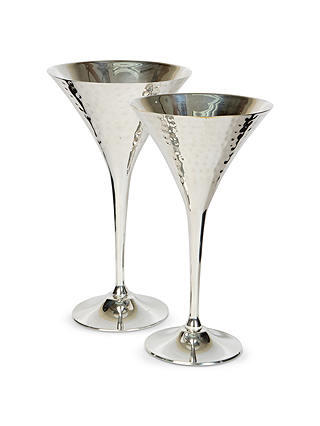 Culinary Concepts Hammered Champagne Goblets, Set of 2