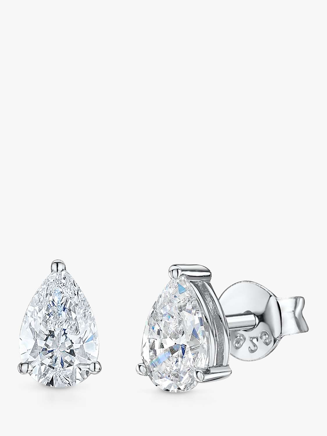 Buy Jools by Jenny Brown Sterling Silver Cubic Zirconia Stud Earrings, Silver Online at johnlewis.com