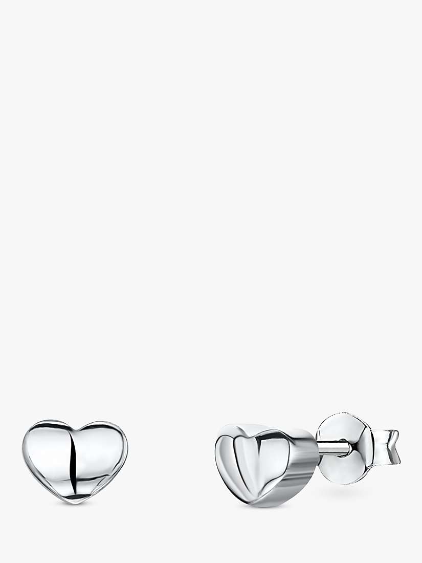 Buy Jools by Jenny Brown Polished Heart Stud Earrings, Silver Online at johnlewis.com
