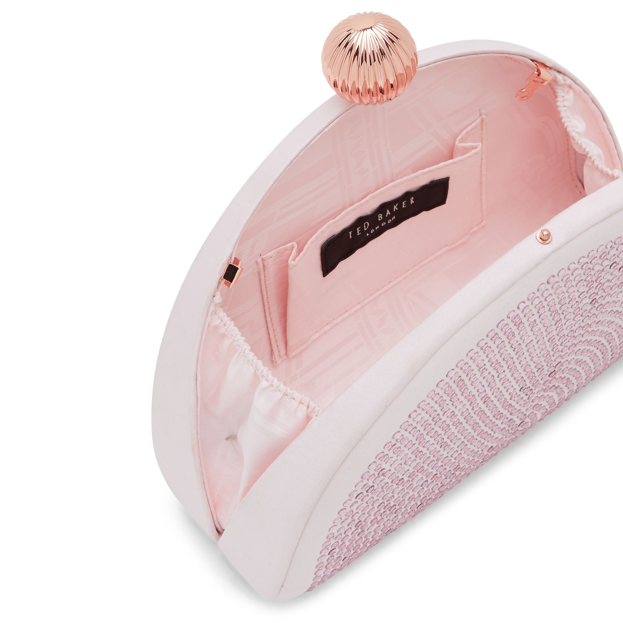 light pink evening bag