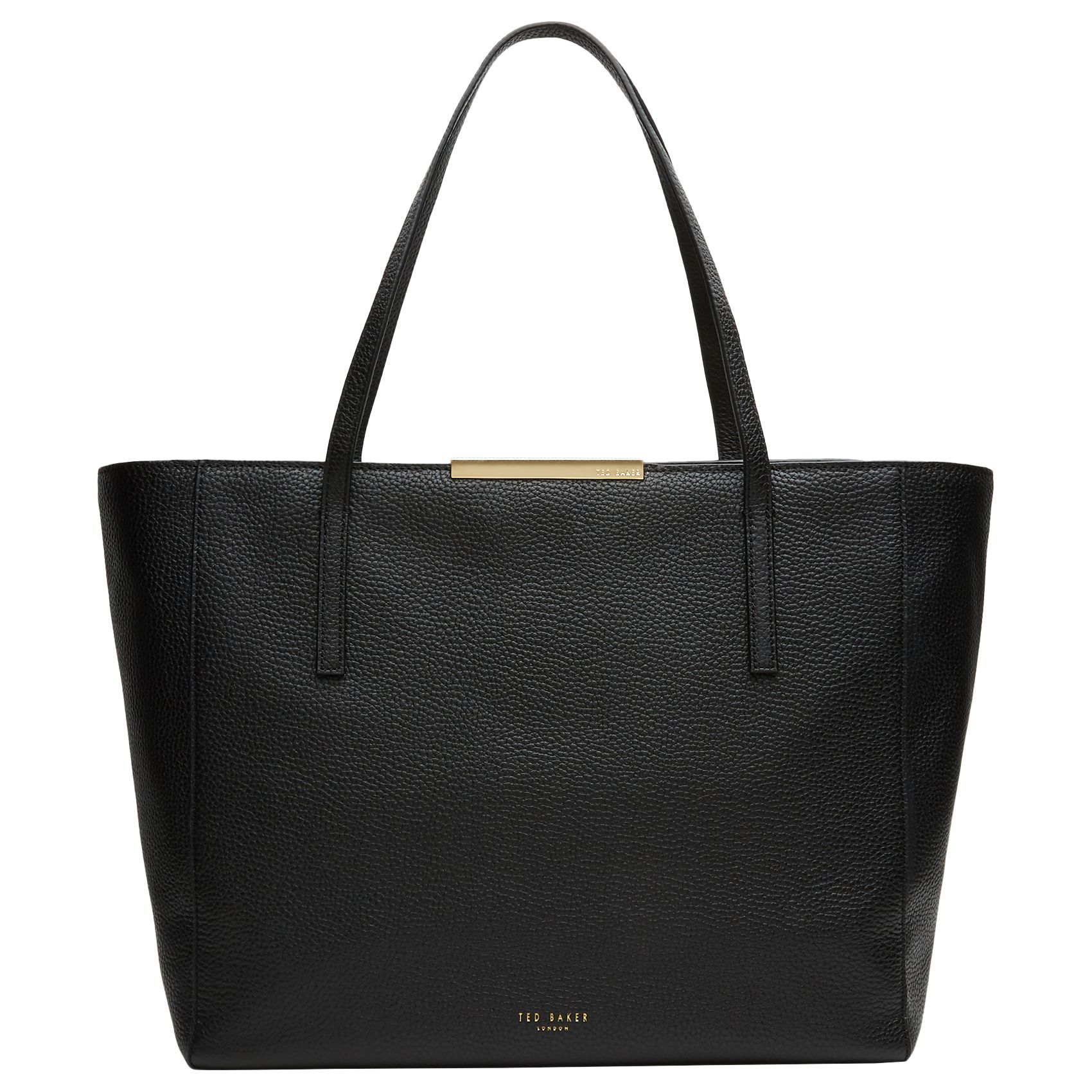 Ted Baker Rhonda Leather Large Shopper Bag, Black at John Lewis & Partners
