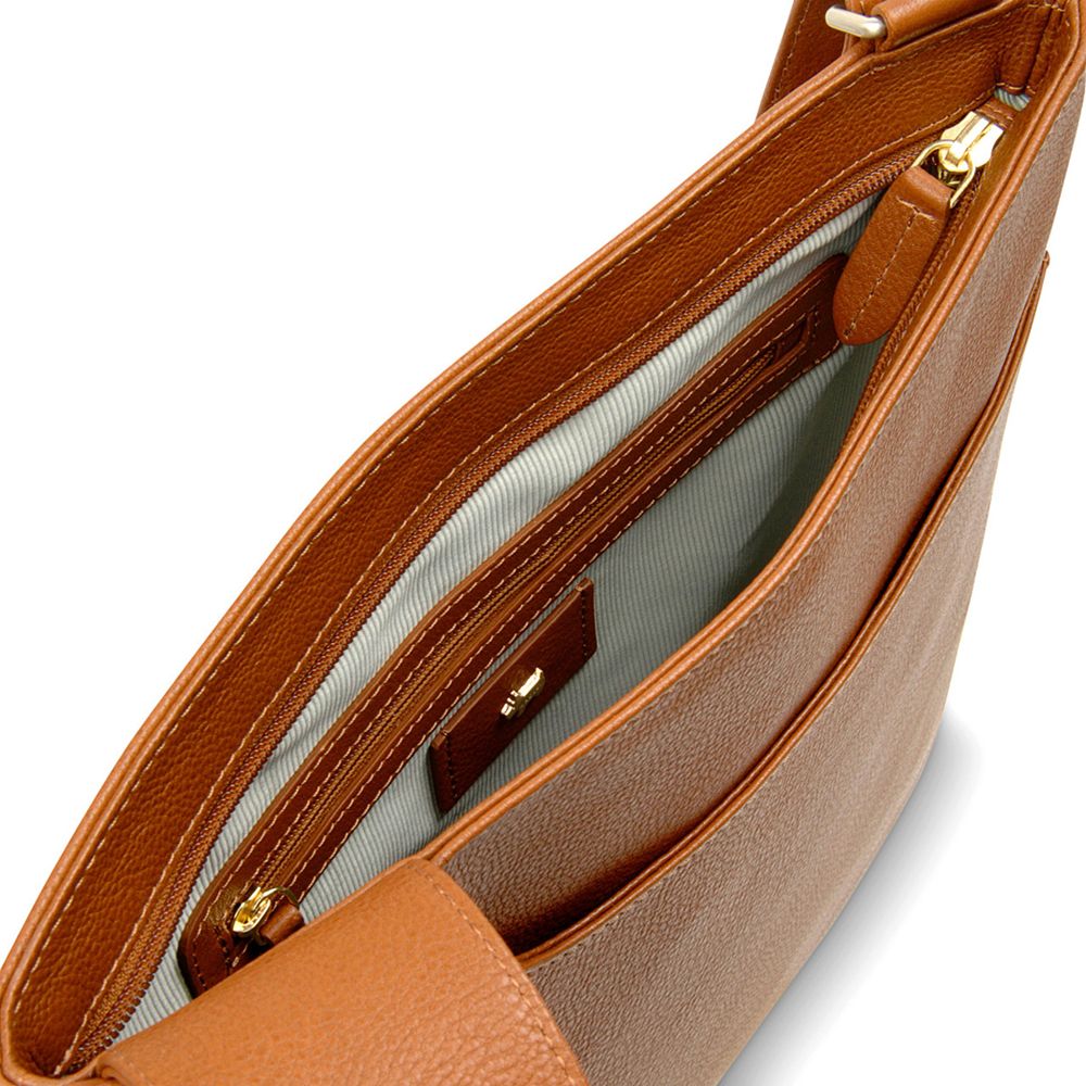 Radley Pocket Bag Leather Large Cross Body Bag, Tan at John Lewis & Partners