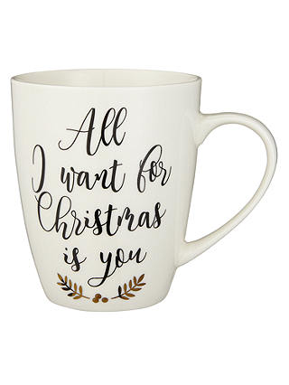 John Lewis & Partners Winter Palace All I Want For Christmas Mug, 370ml