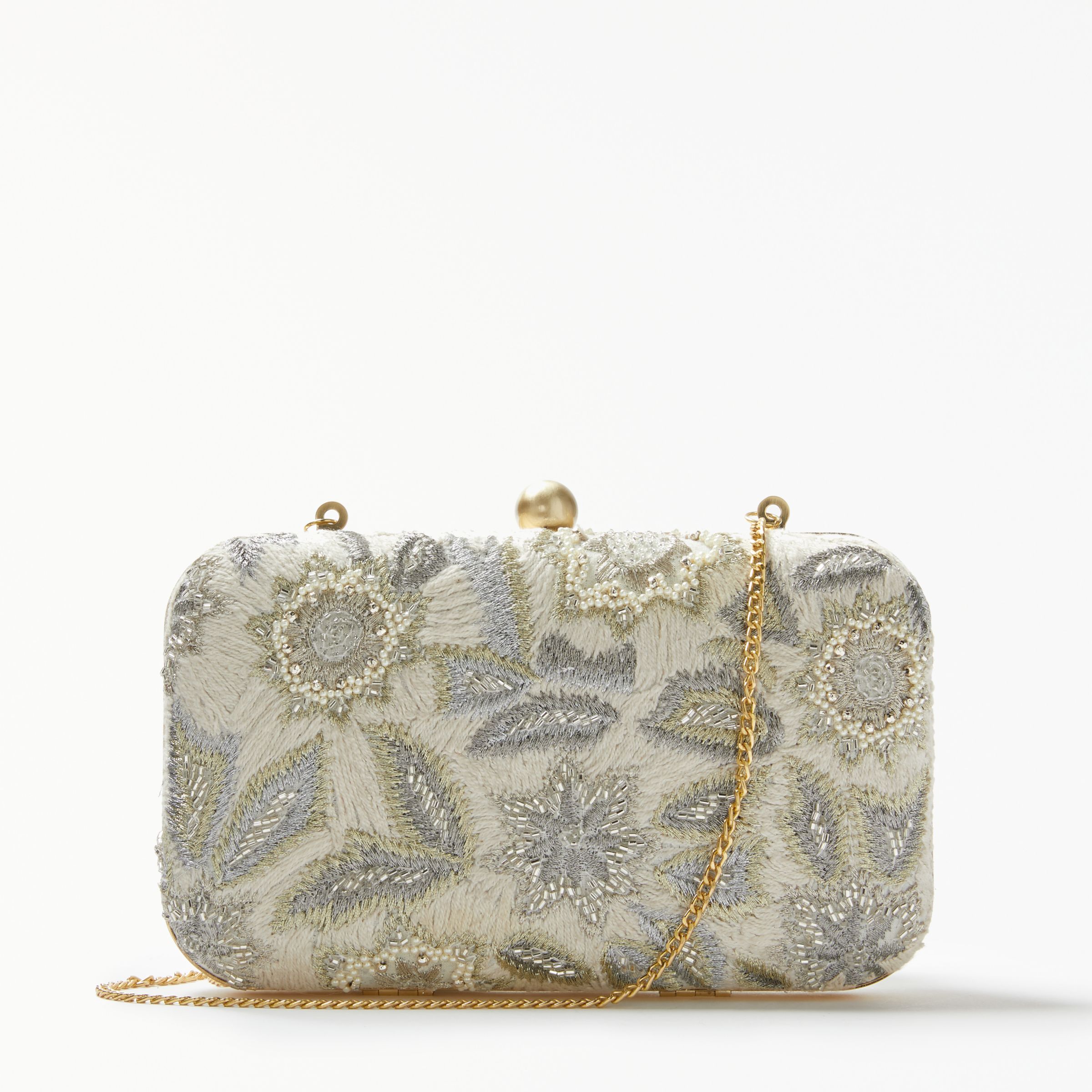 neutral clutch bag