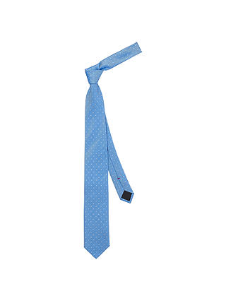 HUGO by Hugo Boss Dot Silk Woven Tie, Sky Blue