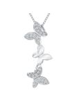 Jools by Jenny Brown Cubic Zirconia Butterfly Chain Necklace, Silver