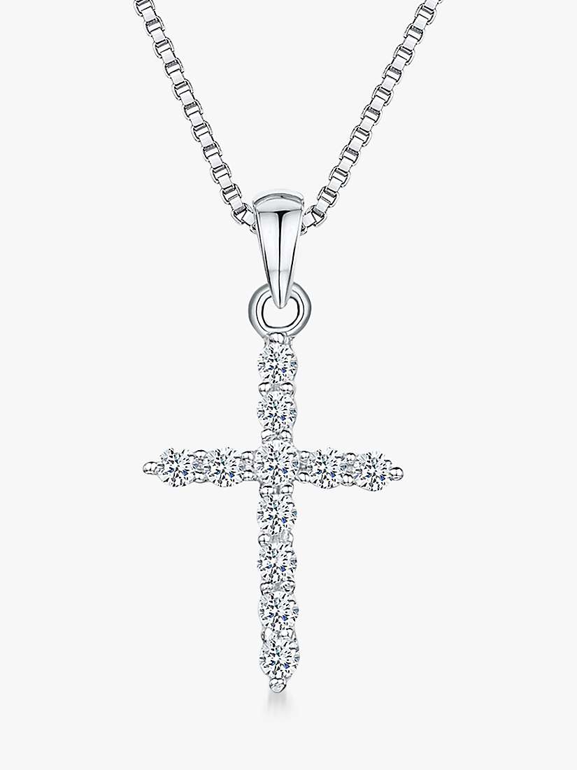 Buy Jools by Jenny Brown Cubic Zirconia Cross Necklace Online at johnlewis.com