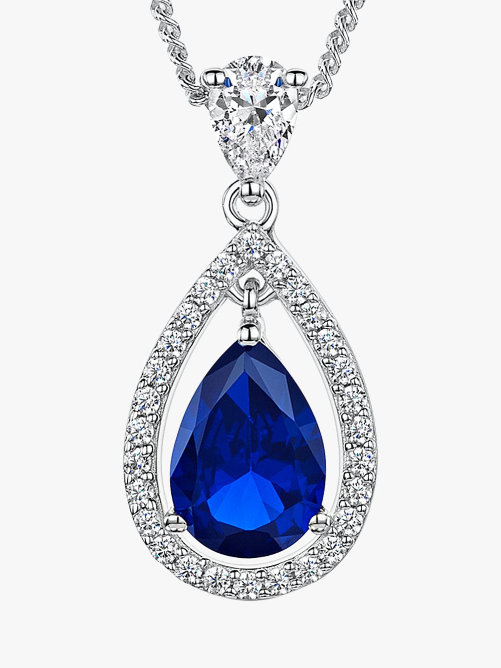 Buy Jools by Jenny Brown Cubic Zirconia Suspended Pear Stone Necklace Online at johnlewis.com