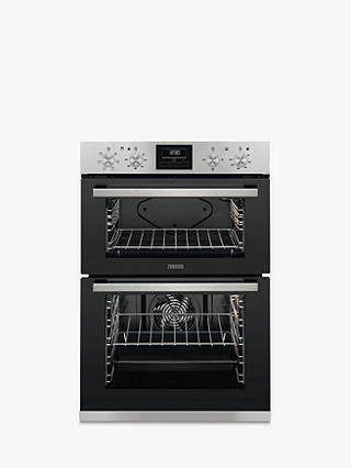Zanussi ZOD35661XK Built-In Multifunction Electric Double Oven, Stainless Steel