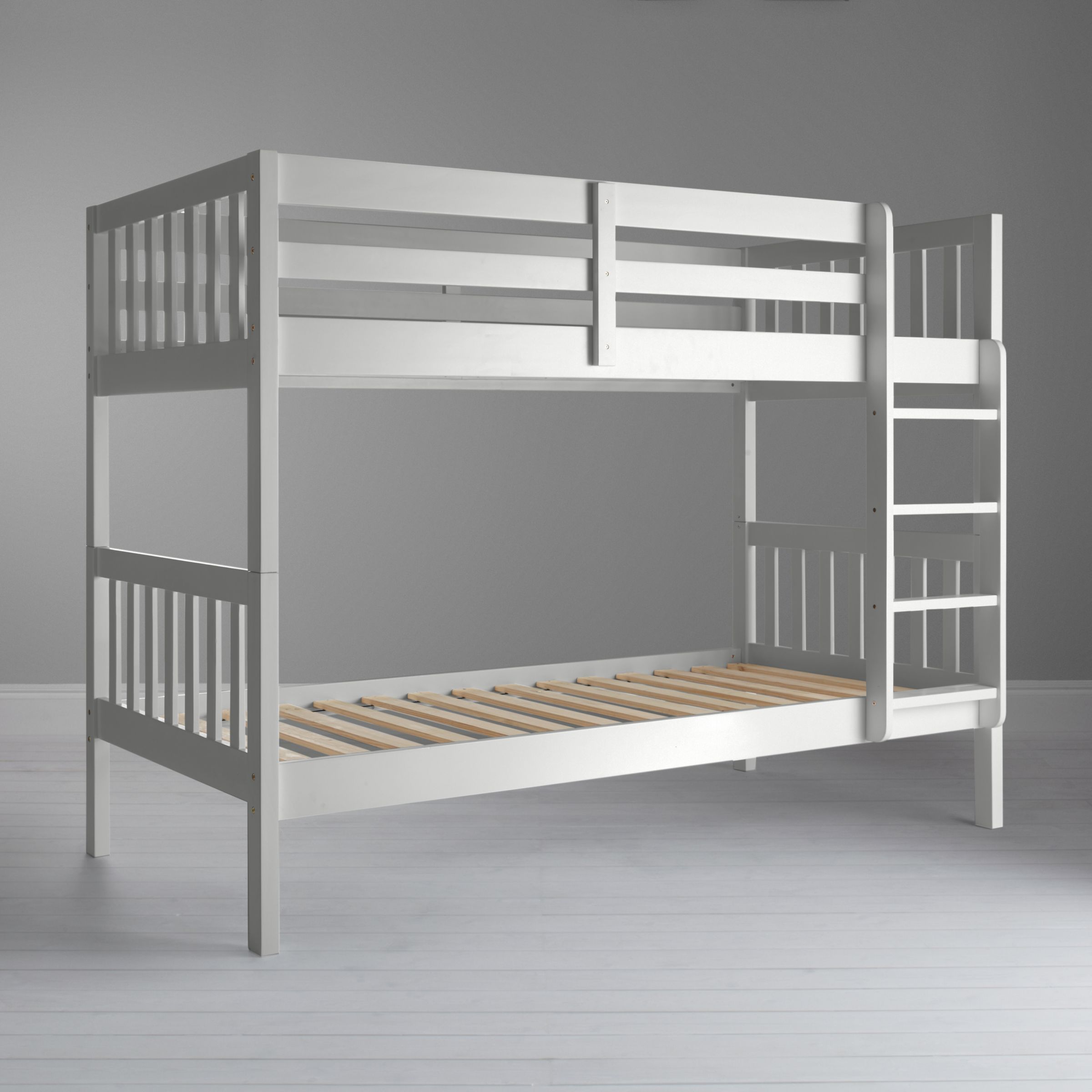 grey bunk bed
