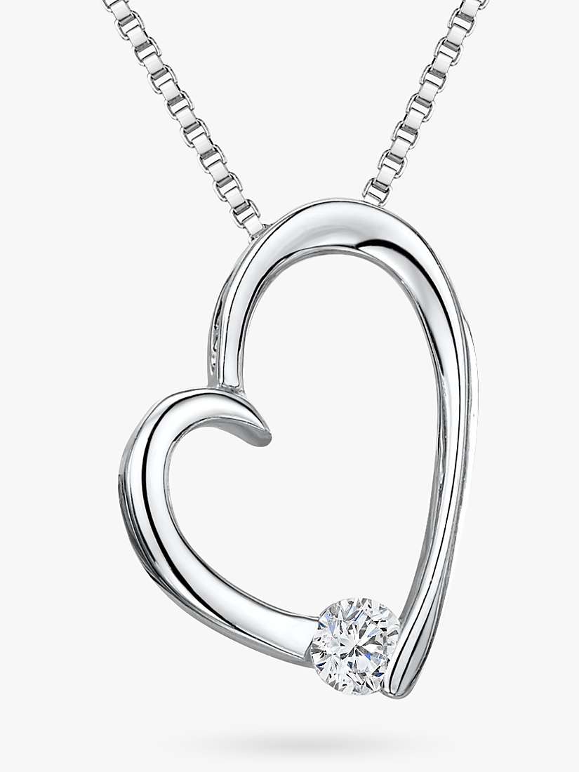 Buy Jools by Jenny Brown Cubic Zirconia Open Heart Pendant Necklace Online at johnlewis.com