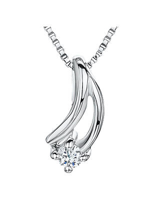 Jools by Jenny Brown Cubic Zirconia Flow Necklace, Silver