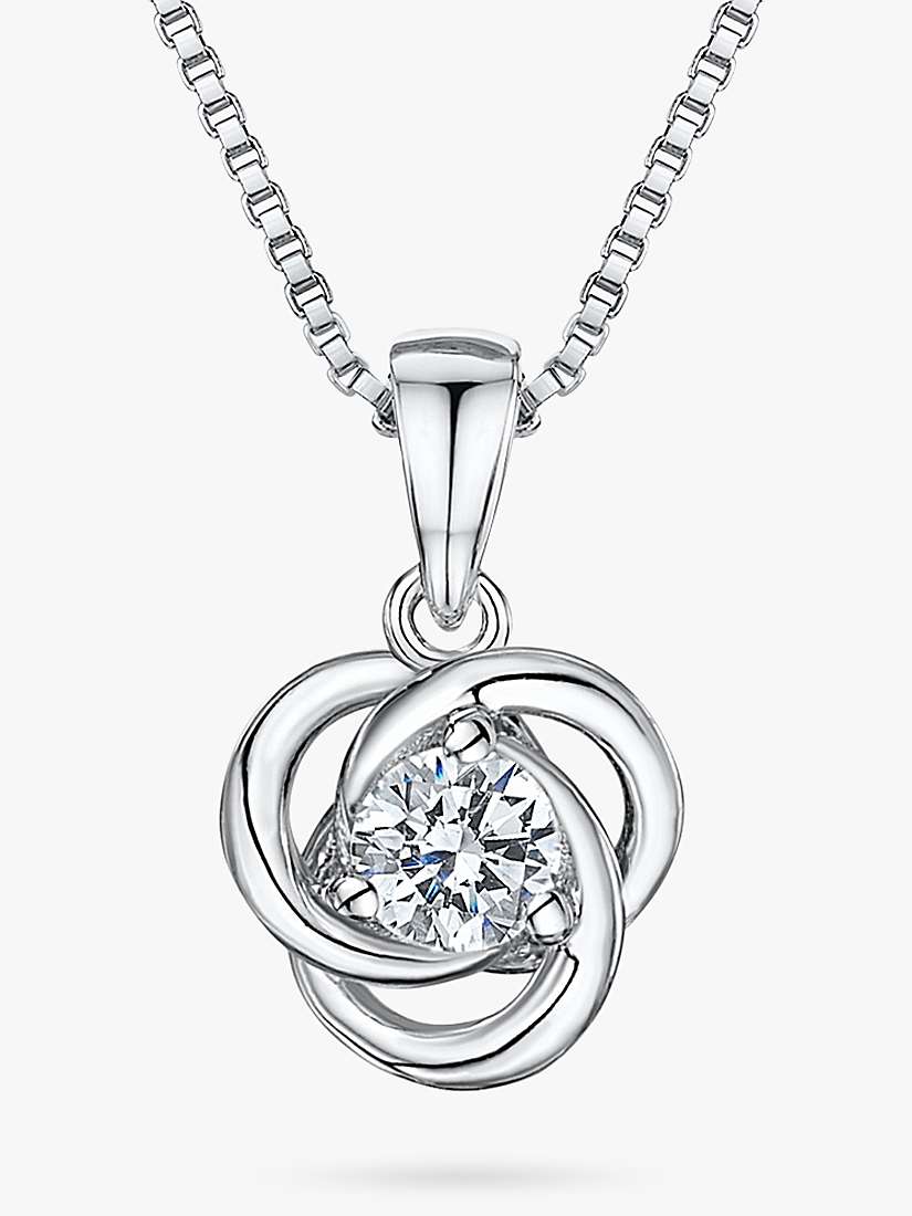 Buy Jools by Jenny Brown Cubic Zirconia Venn Circle Necklace, Silver Online at johnlewis.com