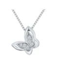 Jools by Jenny Brown Cubic Zirconia Butterfly Necklace, Silver
