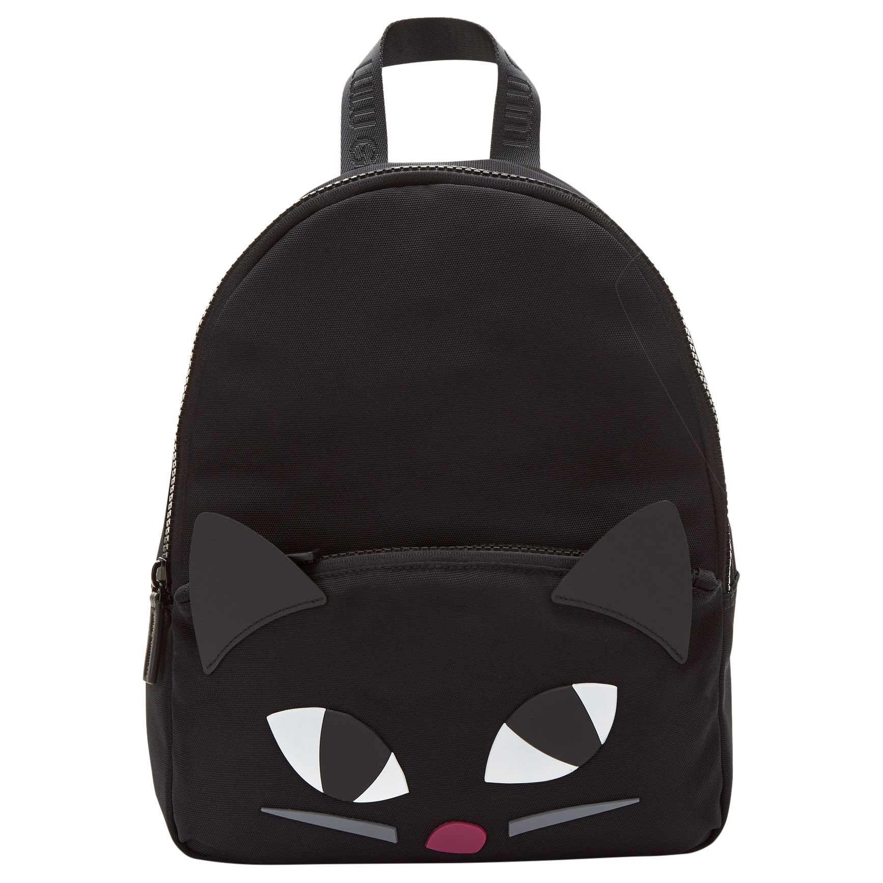 Lulu Guinness Kooky Cat Medium Backpack, Black at John Lewis & Partners