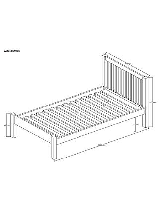 ANYDAY John Lewis & Partners Wilton Child Compliant Bed Frame, Single, White