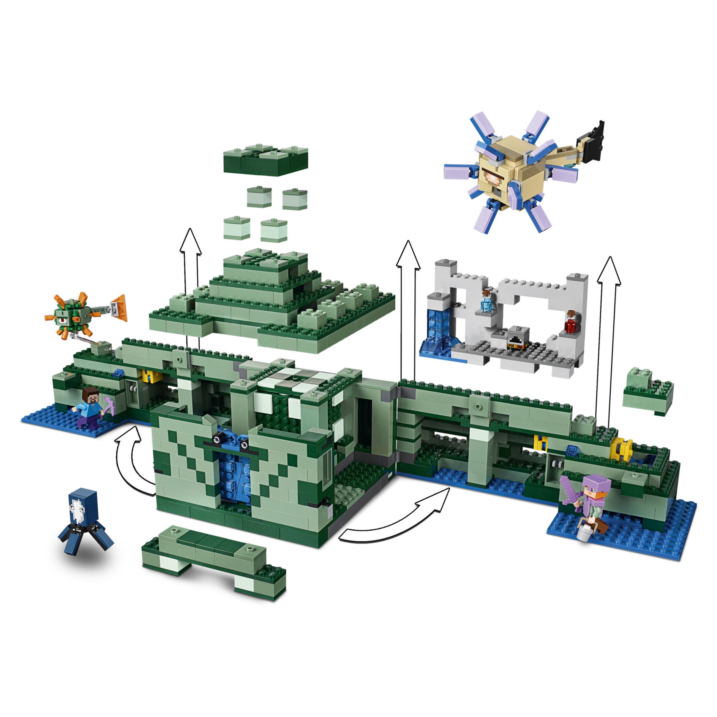 lego minecraft underwater temple