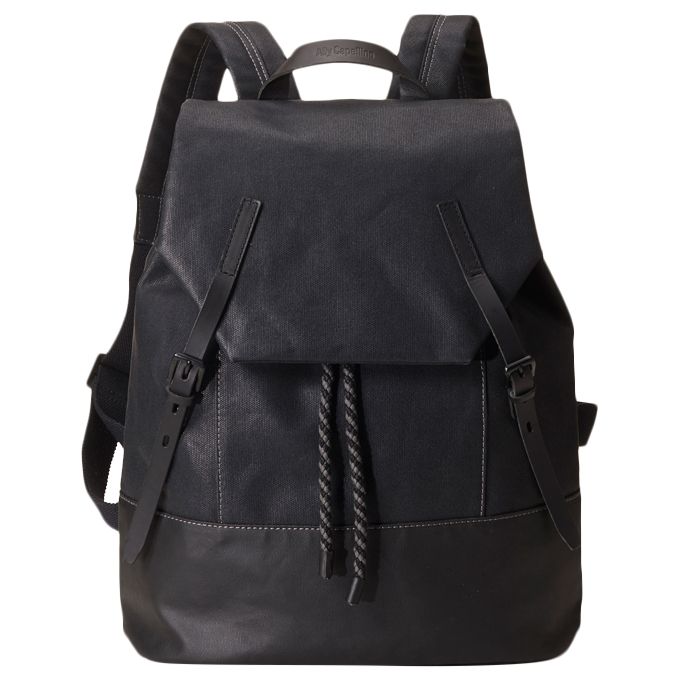 Ally Capellino Dean Waxed Canvas Backpack, Black
