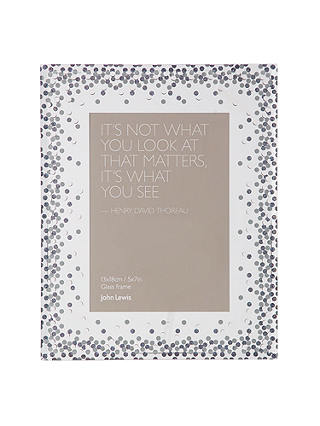 John Lewis & Partners Glitter Dots Photo Frame, 5 x 7" (13 x 18cm), Clear