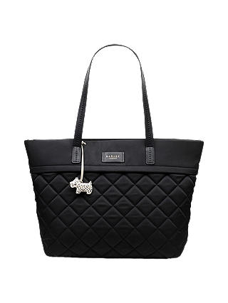 Radley Hilly Fields Quilted Fabric Large Tote Bag, Black