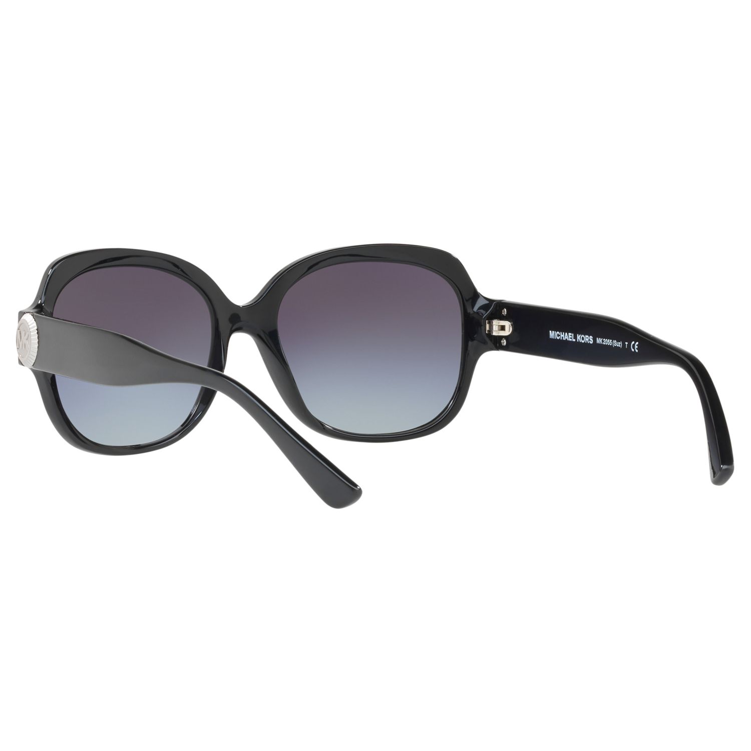 Michael Kors MK2055 Suz Square Sunglasses, Black/Grey Gradient