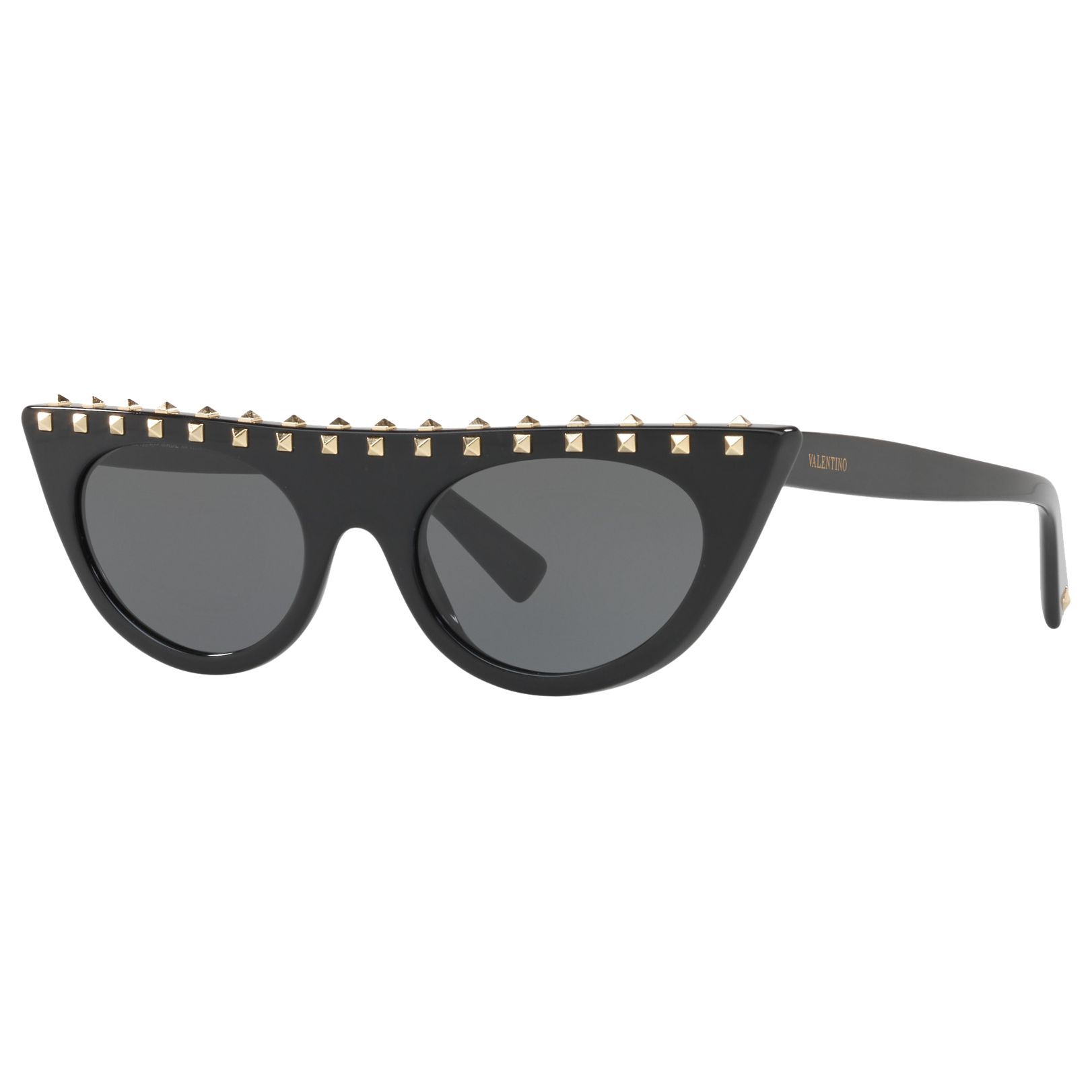 Minefelt ukrudtsplante fordampning Valentino VA4018 Studded Cat's Eye Sunglasses, Black/Grey at John Lewis &  Partners