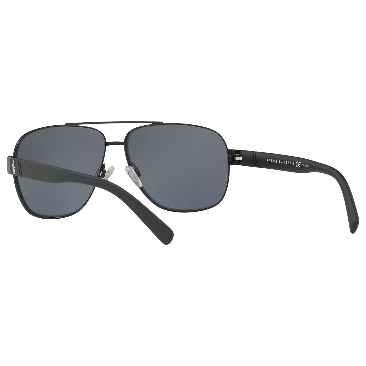 Buy Polo Ralph Lauren PH3110 Men's Polarised Aviator Sunglasses, Black/Grey Online at johnlewis.com