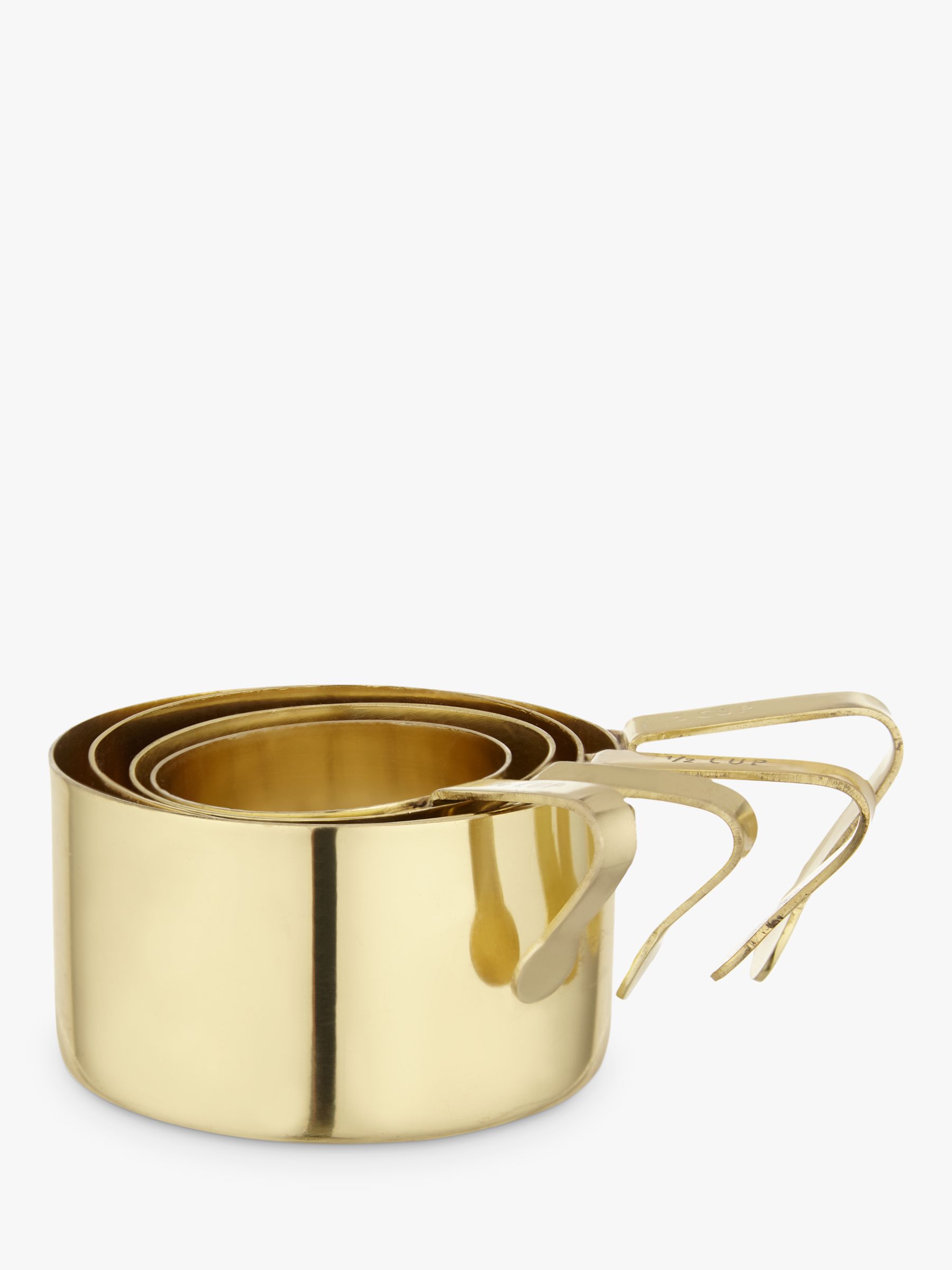 Anthropologie Brass Measuring Cups, Set of 4, Gold