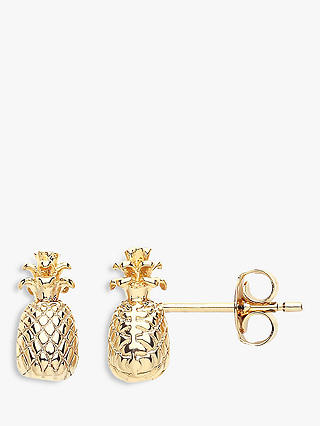 Estella Bartlett Pineapple Stud Earrings, Gold