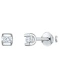 Jools by Jenny Brown Cubic Zirconia Square Stud Earrings, Silver