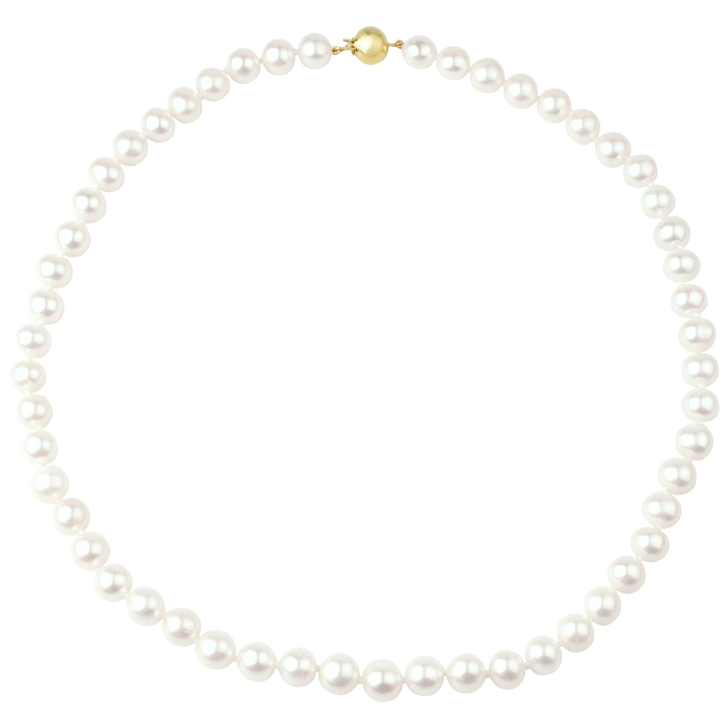 Buy A B Davis 9ct Gold Freshwater Pearl Necklace, White Online at johnlewis.com