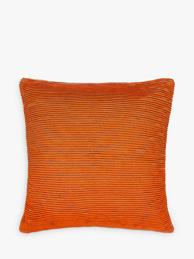John Lewis & Partners Rib Knit Cushion, Clementine