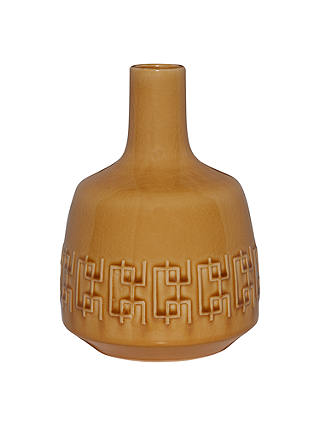John Lewis & Partners Scandi Pattern Short Vase, Yellow